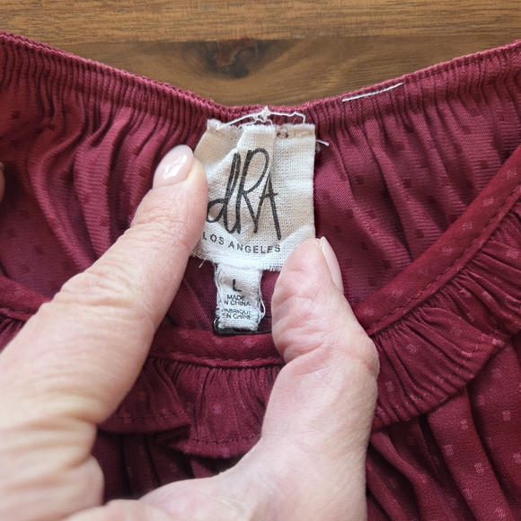 Anthropologie Burgundy Midi Dress - Picture 5 of 6